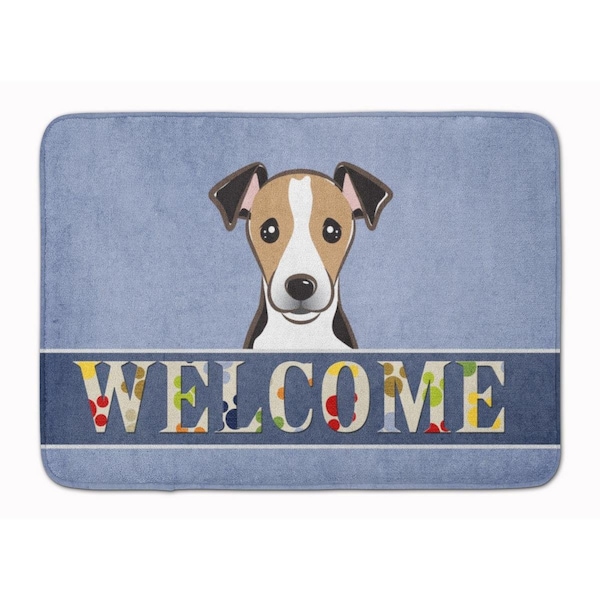 Carolines Treasures Jack Russell Terrier Welcome Machine Washable Memory Foam Mat BB1447RUG - main